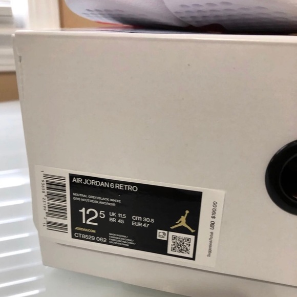 SOLD   Deadstock NIB Jordan Retro 6 Hare Sz: 12.5 - Picture 3 of 10